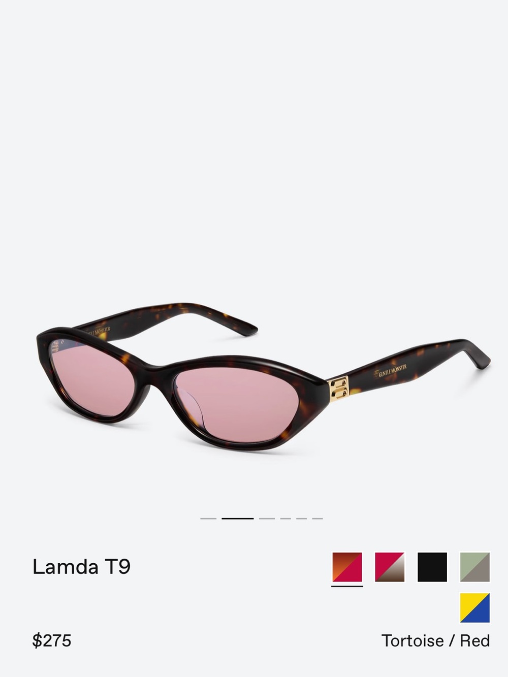 GENTLE MONSTER Lamda T9 Tortoise Frame with Pink Lenses